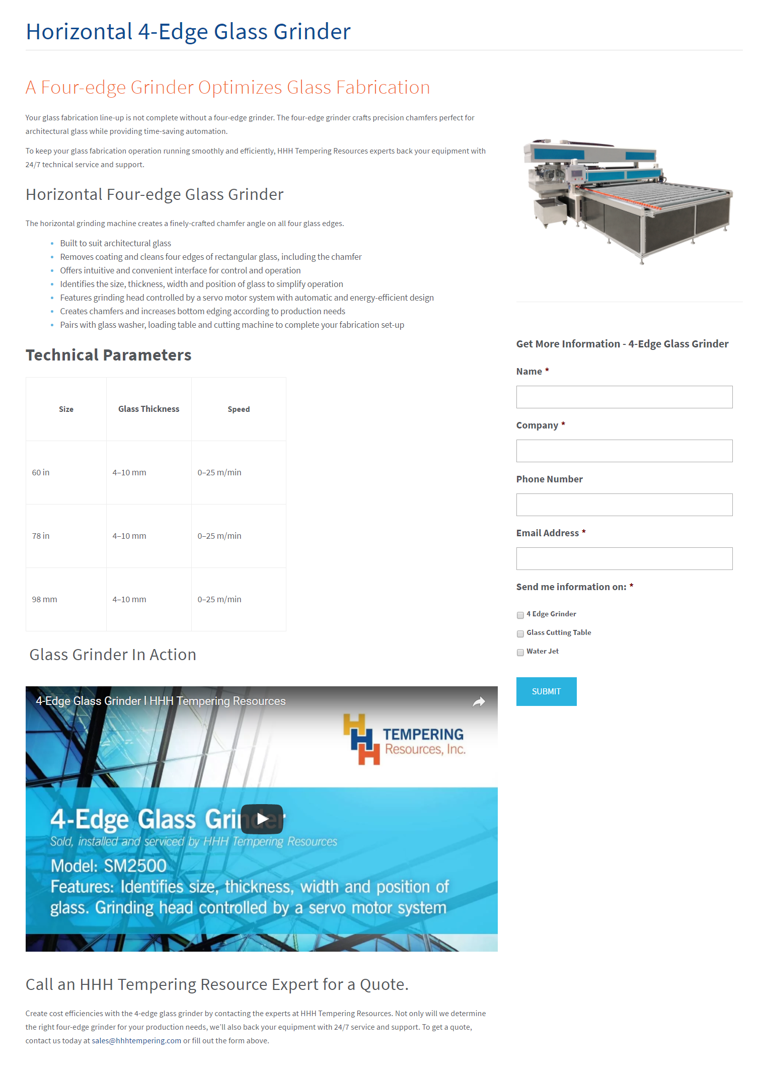 Glass grinders web page